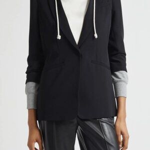 Cinq A Sept Hooded Khloe Jacket in Grey/Black size US 6 NWOT